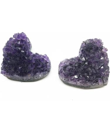 Natural Crystal Rough Balance Rough Uruguay Heart Shaped Amethyst geode Cluster Crystals Stones Natural Crystal Clusters Lucky Stone Crystal 3-5cm - Buy Online on GoSupps.com