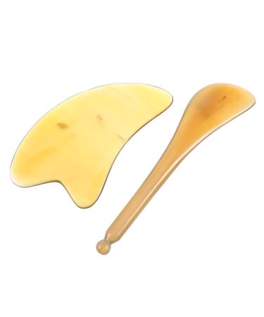 Abaodam 2st Horn-Schablett Tools for body health jade guasha board beauty & body care Thai hand-foot massage Face-horn board massage tendons spa horns