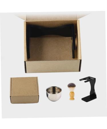 Minkissy 5 Set Black Razor Tool Holder & Shaving Brush Stand - Acrylic Men's Grooming Kit for Comfortable Shaving - Buy Online on GoSupps.com