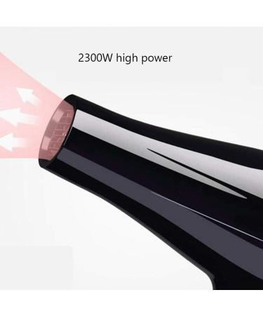 Hair Dryer Powerful Salon Blow Dryer AC Motor Professional Hair Dryer 2300W Negative Ionic Hairdryer with 3 Heat 2 Speed Cool Shot Setting 2 Concentrators 2.35m Long Cable Low Noise Black Small - Buy Online on GoSupps.com