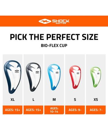 Shock Doctor Boys Bioflex Groin Guard Dyb-Skyttelse Red Size EU | Best Protection for Young Athletes - Buy Online on GoSupps.com