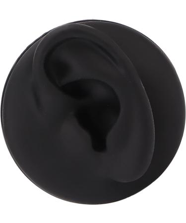 Artificial Black Left Ear Display Model | Professional Soft Teaching Tool with Round Base - Buy Online on GoSupps.com
