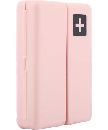 Portable Daily Pill Case - Foldable Magnetic Pill Box Organizer with 7 Compartments for Vitamins & Supplements - Pink - Buy Online on GoSupps.com