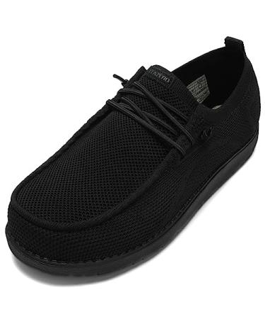 1TAZERO Extra Wide Shoes for Men - Wide Width 4E(5E) Slip on Diabetic Max Shoes with Arch Support Plantar Fasciitis Loafers Casual for Swollen Feet Black 11 X-Wide - Buy Online on GoSupps.com