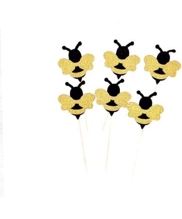 Obuy 24 decorazioni per cupcake a forma di ape glitterate per feste e feste di nascita - Buy Online on GoSupps.com