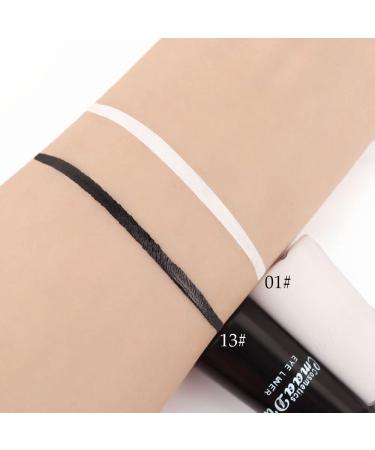 evpct 2Pcs White Black Liquid Eyeliner Set - Waterproof Colored Eye Liners for Women | Eyeliner Stamps Shapes for Eyes - Delineador de ojos contra el agua | Delineadores de colores blanco para ojos - Buy Online on GoSupps.com