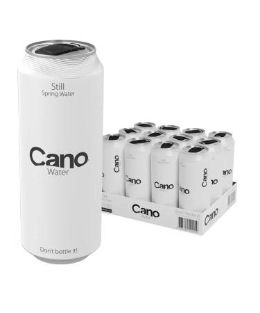 CANO WATER Resealable Still Water 12 x 500ml Cans in Multipacks Natural Spring Water Cans with Resealable Lids for Eco-Friendly Hydration