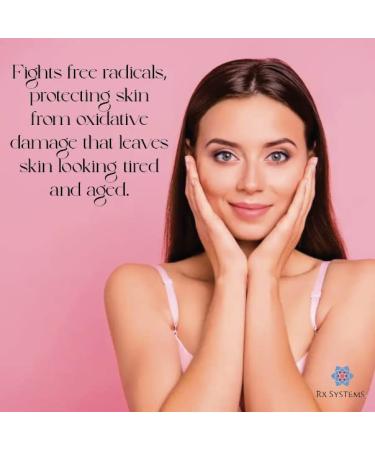 Antioxidant Serum C - 20% Vitamin C Face Serum for Glowing Skin Anti-Aging UV Protection - Brightens Skin Helps Blemishes - RX Systems PF - Buy Online on GoSupps.com