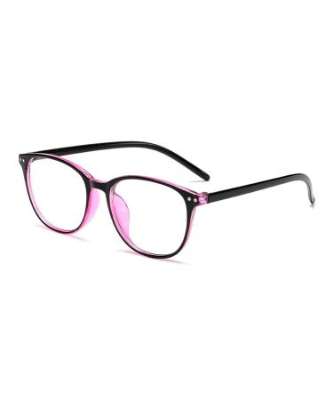 Iynwbjts Student Anti-Blue Light Glasses 6008 Finished Myopia Glasses 100 degrees-600 degrees Blue Film Myopia glasses frame for women Myopia 3.00 Black Red