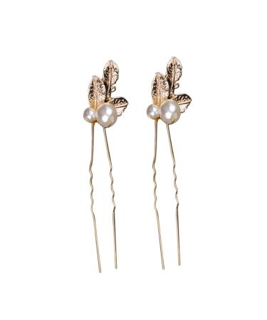 Beaupretty Rhinestone Headpiece pearl clip flower hair pearl hair Hair Clips Rhinestone Hair pin bridal hair bridal hair Alloy rhinestone hair clip women hair clip leaf bridesmaid hair