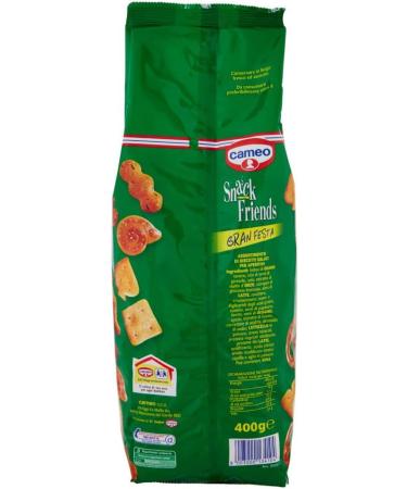  Italian Gourmet E.R. Cameo Snack Friends Gran Festa Set of 10 bags of 400 g of salty snacks + box of 400 g - Buy Online on GoSupps.com