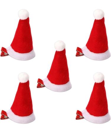 hgnxa Christmas Santa Hat Hair lip Party Props Accessories Hair Pin Festive Glitter Sequins Hat Barrettes Holiday Headwear - Buy Online on GoSupps.com