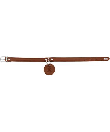 HUNTER Aalborg Leather Dog Collar - Simple Robust & Comfortable | XS-S Cognac - International Shipping Available - Buy Online on GoSupps.com