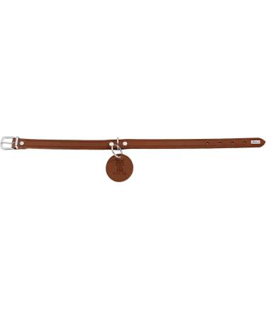 HUNTER Aalborg Leather Dog Collar - Simple & Robust Comfort Cognac 42 (S) for Small Dogs | International Shipping - Buy Online on GoSupps.com