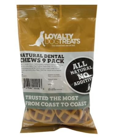 Loyalty Dog Treats Natural Dental Chews 9pc