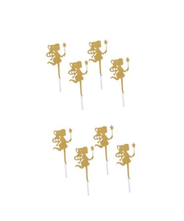 COHEALI Cake Decorations 20 pcs gold trim gold decor wedding decoration cupcake decorations cake toppers Glitter powder Christmas Party Supplies Goldenx2pcs mediumx2pcs