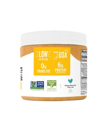 Natural Almond Butter Honey Jar 16oz - Olive Oil, No Hydrogenated Oils, Non-GMO, Gluten Free - 1lb Honey Pack - Buy Online on GoSupps.com