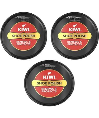 GroceriesRus Kiwi Shoe Polish Black 50ml - Shine and Protect - Pack of 3