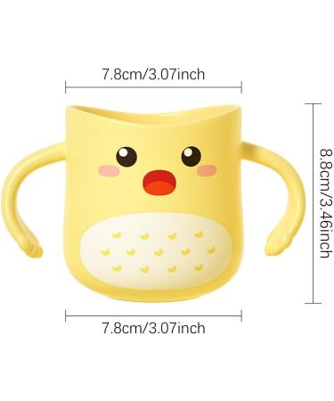 Children's Dinosaur Bathroom Cup | Zorq Yellow Double Handle Toothbrush Accessory for Kids - Buy Online on GoSupps.com