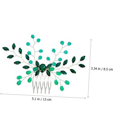 WOFASHPURET Wedding Headpiece Hair Accessories for Bride Hair Accessories for Girls Girl Hair Accessories Decorative Hair Combs Headpiece for Bride Hair Rhinestones Simple Miss Crystal Emerald - Buy Online on GoSupps.com