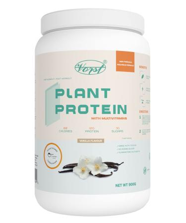 VORST Vegan Protein Powder Vanilla with Multivitamins 900g 45 Servings | Natural Plant Based Pre Post Workout & Meal Replacement Shake | 1 Jar