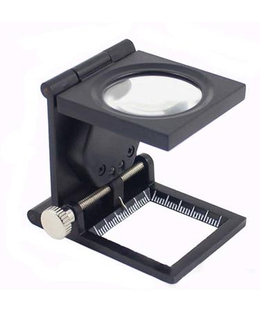 Magnifier Folding Magnifying Glass Metal with LED Lighting 10 Times Zinc Alloy Magnifying Glasses for Reading