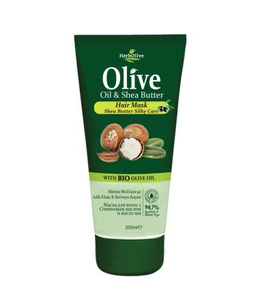 Herbolive Masque capillaire l'huile d'olive et au beurre de karit pour un soin doux et soyeux - 200 ml