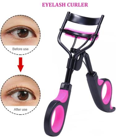 Eyelash Curlers with Comb Stainless Steel Lash Curler Quick Eye Makeup Accessory with 5 Replacement Refills for Women Girl - Buy Online on GoSupps.com