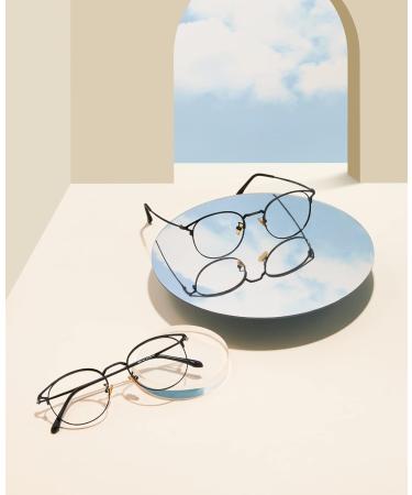 Shop Cyxus Blue Light Filter Cat Eye & Round Vintage Glasses for Women - UV400 Protection Anti-Harmful Blue Light 2-Piece Set - Buy Online on GoSupps.com