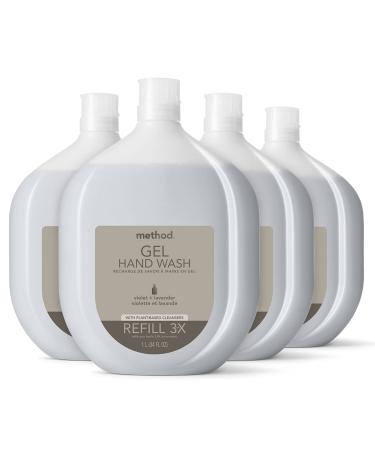 Method Premium Gel Hand Soap Refill Lavender + Violet Recyclable Bottle Biodegradable Formula 34 fl oz (Pack of 4) Violet + Lavender 34 Fl Oz (Pack of 4) - Buy Online on GoSupps.com