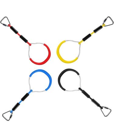 Let'sGood Colorful Ninja Gymnastic Rings for Kids - Outdoor Playground Equipment for Swing, Monkey Bars, Climbing & Obstacle Course - Buy Online on GoSupps.com