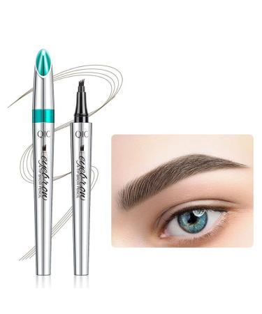 HJOPA Professional Makeup Eyebrow Pencil Natural Waterproof Long Lasting Eyebrow Pencil with Micro Fork Tip Applicator Simple and Easy Makeup (02 Dark Brown) 1 Count