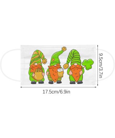 90Pcs Adult St. Patrick's Day Disposable_Face_M sks Gnomes for Holiday Party St Patricks Day Decorations Breathable Protection Saint Patricks Decor for Adults Women Men - Buy Online on GoSupps.com