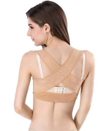 ZUIAI Women Chest Posture Corrector Belt Body Shaper Corset Vest Back Shoulder Support Brace Correction(Nude XL) X-Large Nude - Buy Online on GoSupps.com