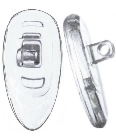 2 pairs (4 pieces) nose pads/glasses pads - silicone screw system various sizes (drop 15mm) (17mm)