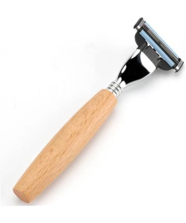 Shop Eco-Friendly Safety Razor with Wood Handle | Reusable Double Edge Shaver for Men & Women - International Shipping Available - Buy Online on GoSupps.com