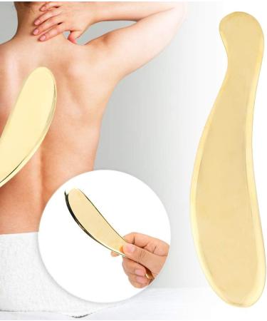 Brass Scraping Board Massager Fascia Acupoint Massage Muscle Pain Relief Gua Sha Tool Improve Promote Metabolism Fit Ergonomic Design for Easy Operation - Buy Online on GoSupps.com