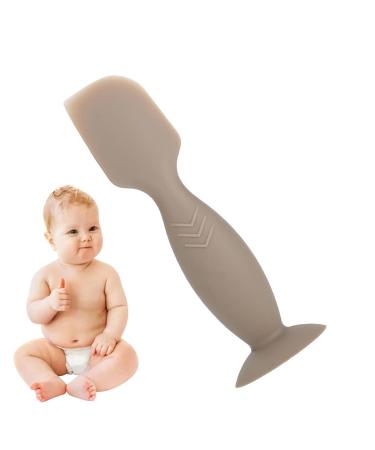 Aznever Baby Diaper Cream Applicator - Soft Silicone Spatula with Suction Cup Base | Safe & Smooth Diaper Cream Patch in Khaki for Easy Application - Buy Online on GoSupps.com