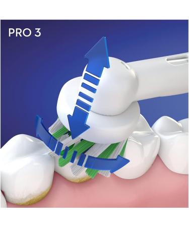 Oral-B Pro 3 3900 Electric Toothbrush Double Pack - 3 Cleaning Modes 360 Visual Pressure Control Perfect Gift for Men & Women - Black/Pink Design - Buy Online on GoSupps.com