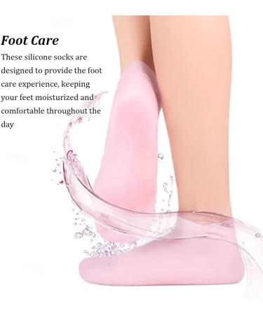 dijiusidy 2a of Soft Silicone Foot Care Tools Flexibility and High Elasticity Silica Gel Moisturizing Socks Silicone Socks colour of skin One size fits all Colour of Skin One size fits all - Buy Online on GoSupps.com