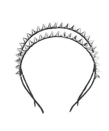 PiniceCore Gothic Metal Headband - Lace & Rivet Hairband for Parties | Cool Punk Style Accessories - Buy Online on GoSupps.com