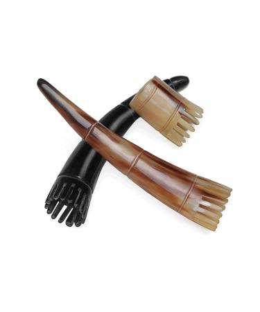 Marmerdo Head Massager - Scalp Care & Hair Massage Device | Black Horn Massage Comb for Cleaning & Relaxation | 7x3cm - Buy Online on GoSupps.com