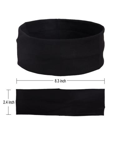 MapofBeauty 3 Pack Yoga Headbands - Stretchy Cotton Hair Wraps for Sport Running and Gym (Black & White) - International Shipping Available - Buy Online on GoSupps.com