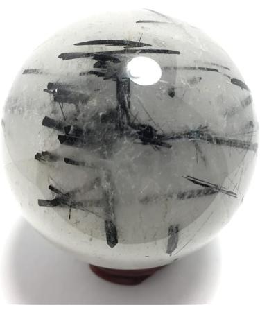 Beautiful Natural Black Tourmaline Crystal Ball Gemstones are for Home Decoration Reiki StonesCrystal Stone Natural Luster - Buy Online on GoSupps.com