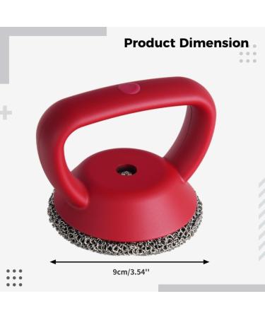 Kapmore Stainless Steel Scrubber Non-slip: Ergonomic Metal Silicone Portable Palm Cleaning Brush Cleaner Scrubber with Handle - Buy Online on GoSupps.com