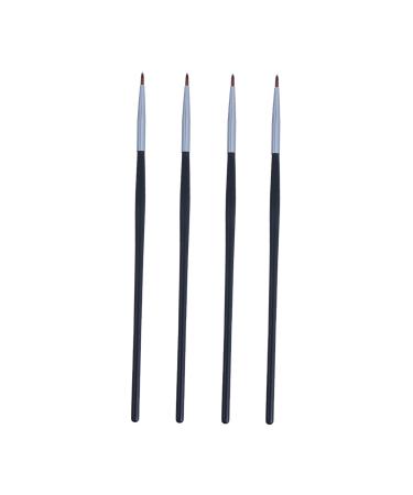 Healeved 4pcs Fine Eyeliner Brush Eyebrow Liner Brush Eyeshadow Cosmetic Eye Wand Lip Liner Fiber