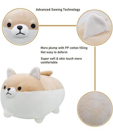 PEDEIECL Stuffed Animal Shiba Inu Plush Toy - 40cm Brown Anime Corgi Dog Pillow, Perfect Gift for Kids, Boys, Girls - Birthday, Valentine, Xmas - Buy Online on GoSupps.com
