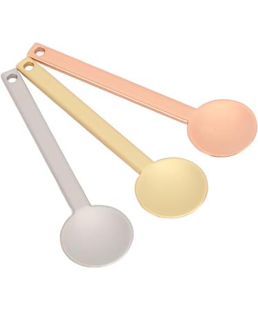 3pcs Metal Cosmetic Spatulas Mini Cosmetic Spatulas Round Head Lightweight Multifunction Small Makeup Face Cream Spoon - Buy Online on GoSupps.com