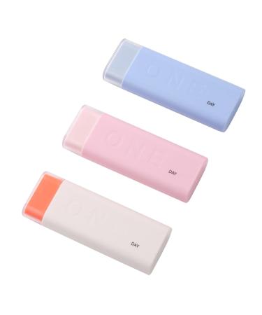 Tablet box Pill dose Pill dose Small for on the go pill box for vitamins medication pills good tightness maintaining medical properties.(Blue+white+powder)