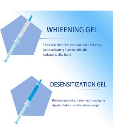 Teeth Whitening Kit with LED Light - Non Sensitivity Gel - 10pcs - 9X3ml & 1X3ml - 3X Silicone Mouth Trays - Buy Online on GoSupps.com